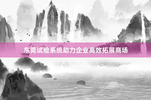 东莞试验系统助力企业高效拓展商场